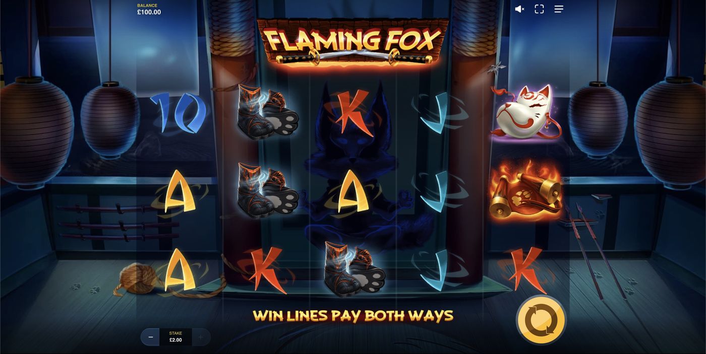 Flaming Fox: image of main menu