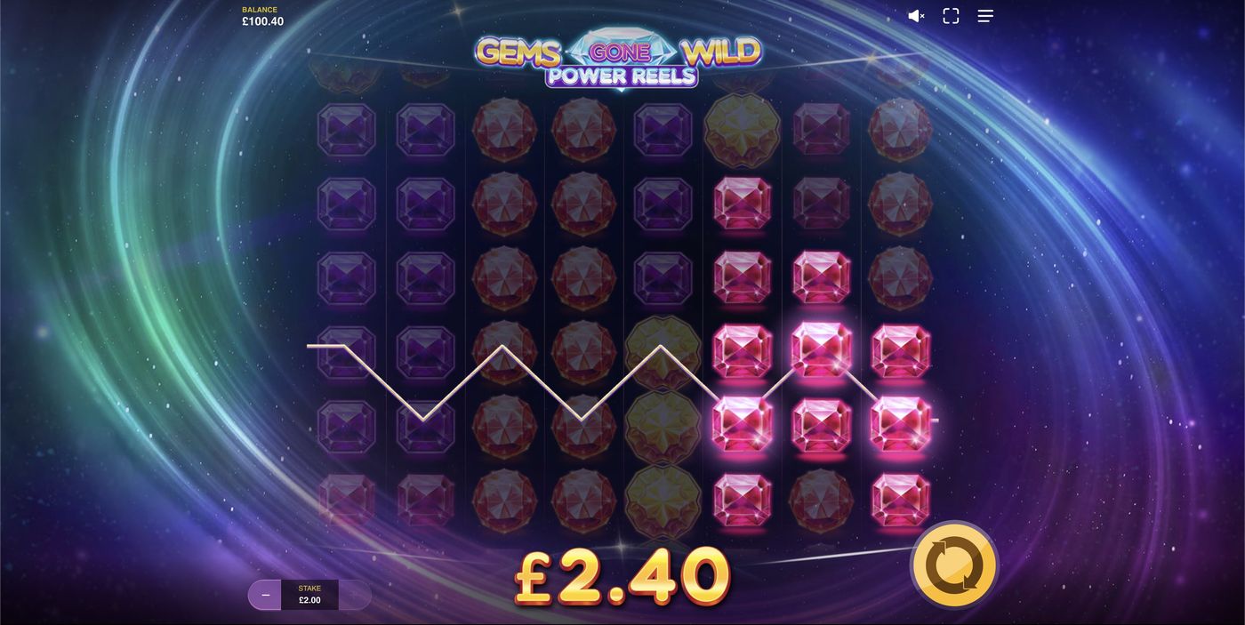 Gems Gone Wild Power Reels: image of winning