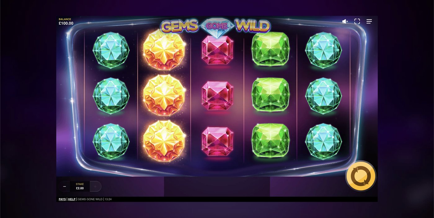 Gems Gone Wild: image of main menu