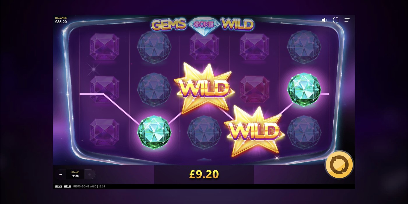 Gems Gone Wild: image of winning