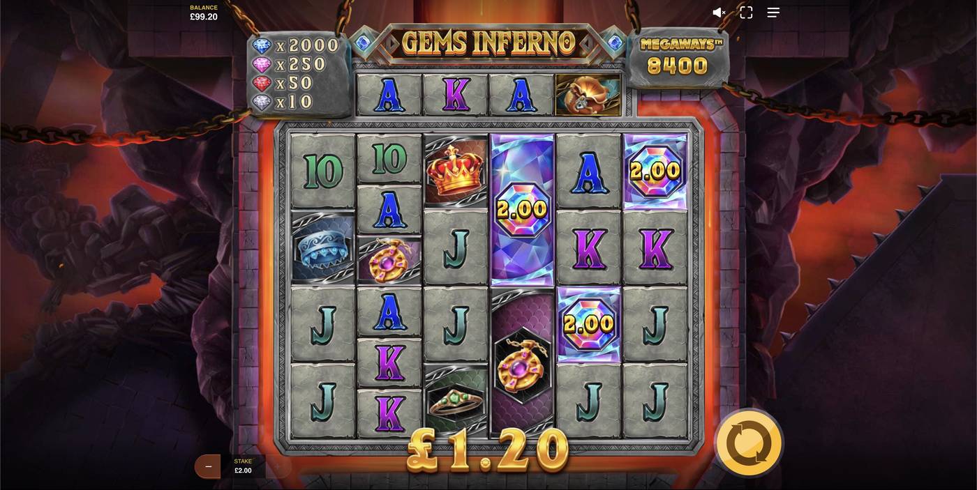 Gems Inferno Megaways: image of winning