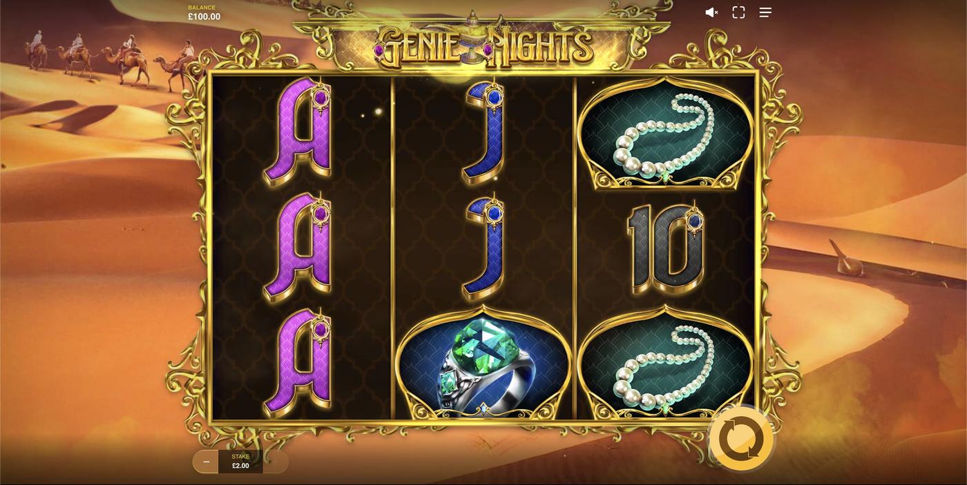 Genie Nights: image of main menu