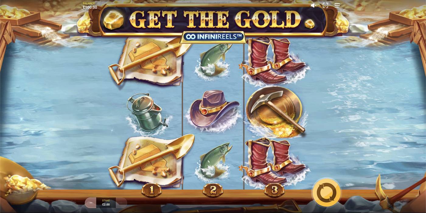 Get The Gold Infinireels: image of main menu