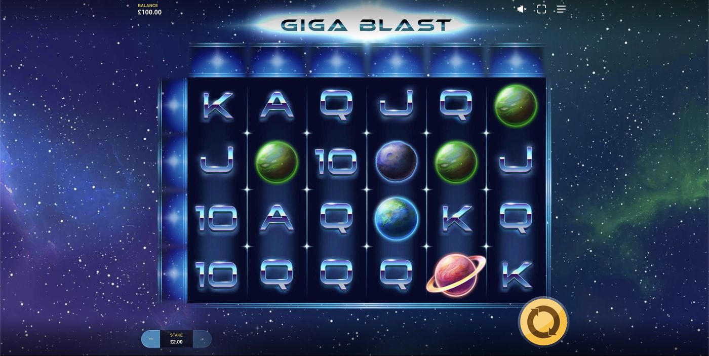 Giga Blast: image of main menu