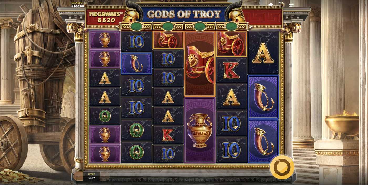 Gods Of Troy Megaways: image of main menu