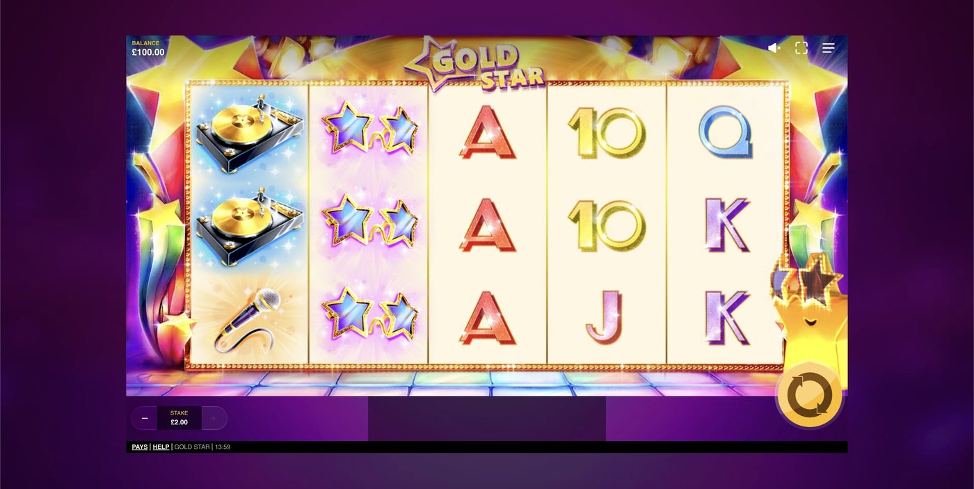 Gold Star: image of main menu