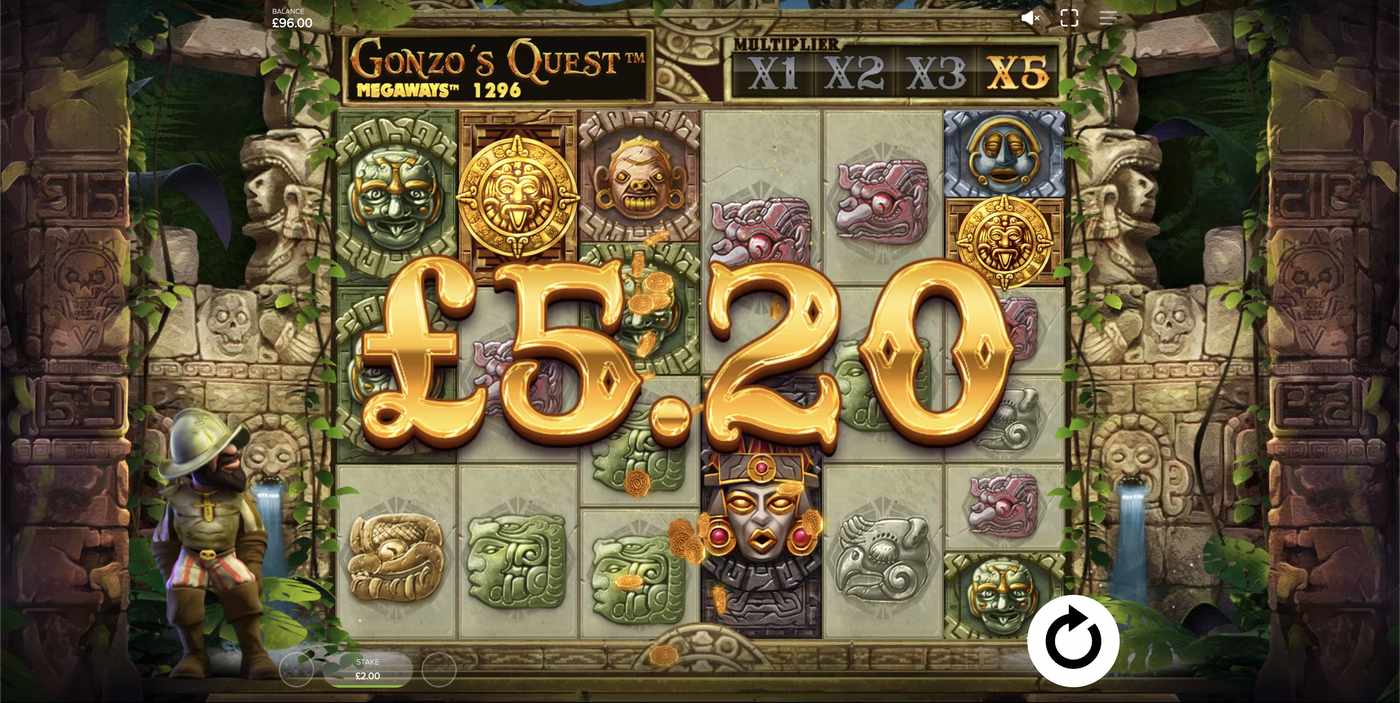 Gonzo's Quest Megaways: image of winning