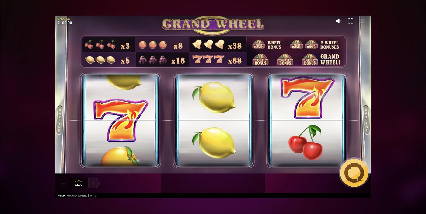 Grand Wheel: image of main menu