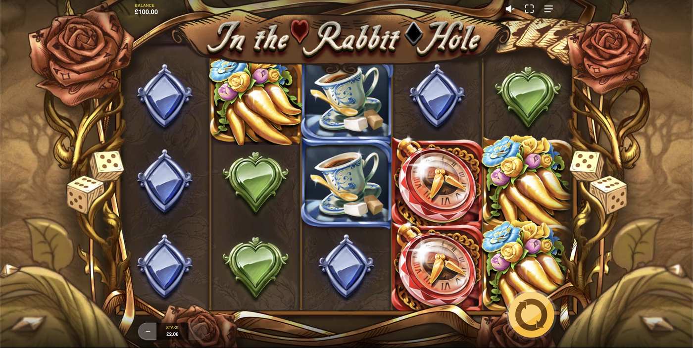 In the Rabbit Hole: image of main menu