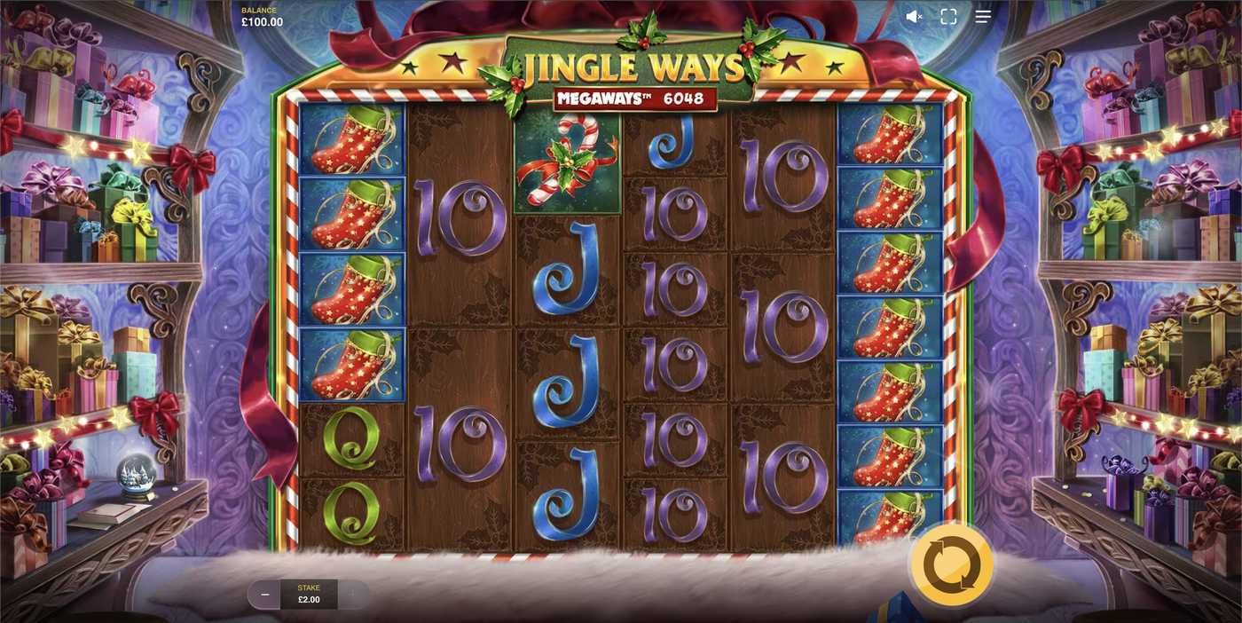 Jingle Ways MegaWays: image of main menu
