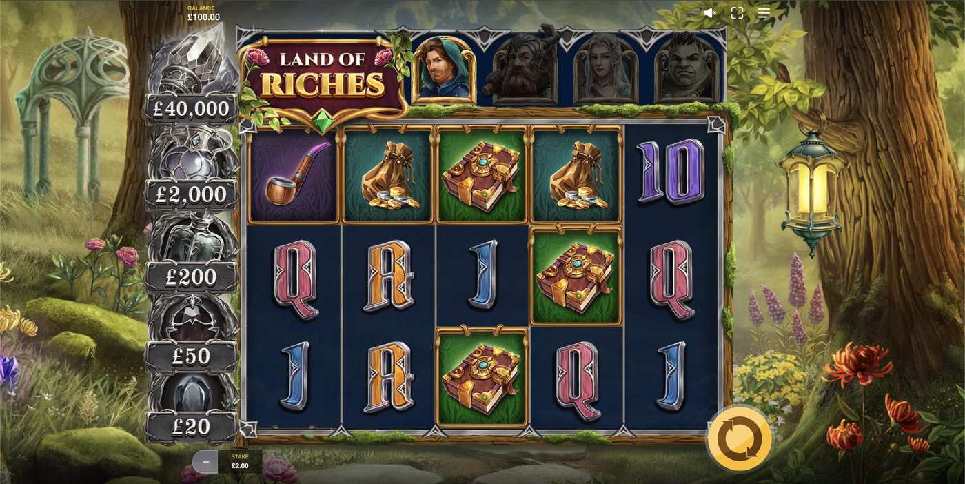 Land Of Riches: image of main menu