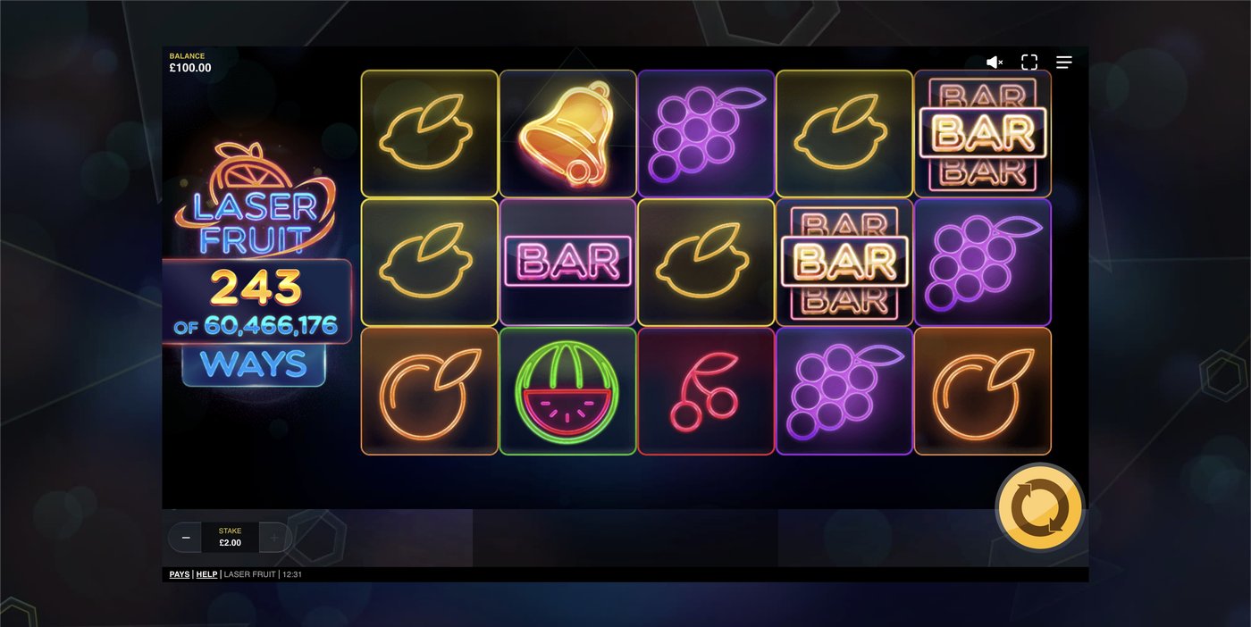 Laser Fruit: image of main menu