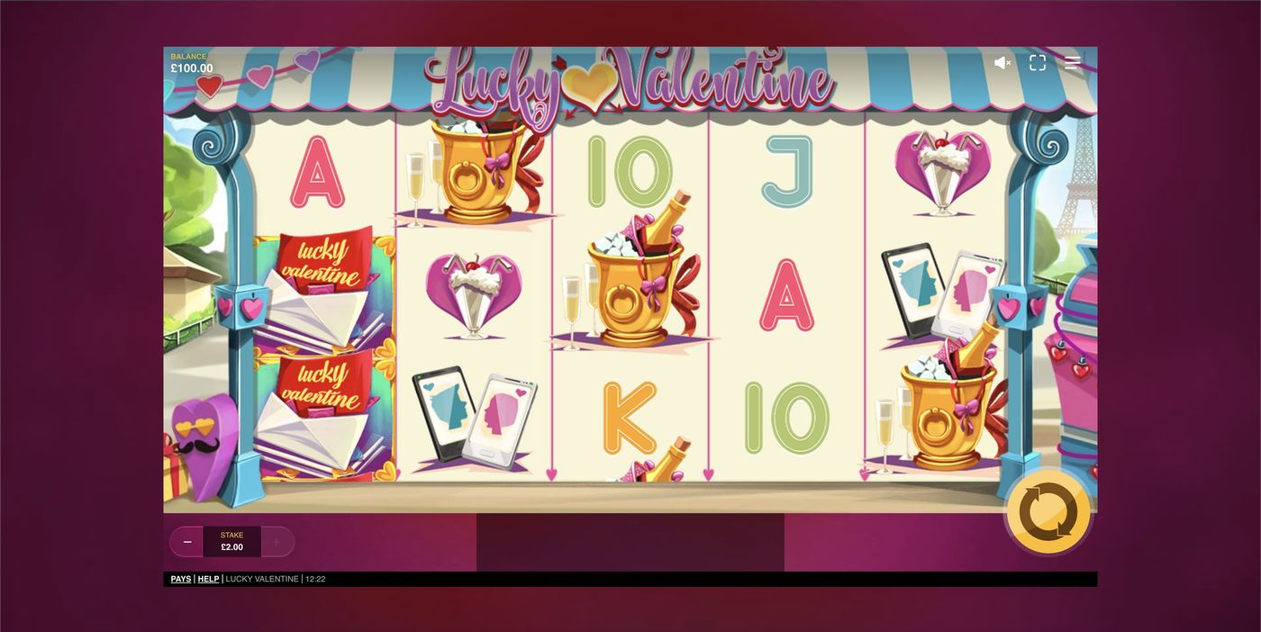 Lucky Valentine: image of main menu