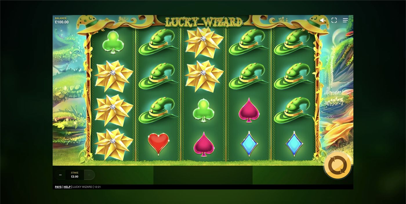 Lucky Wizard: image of main menu
