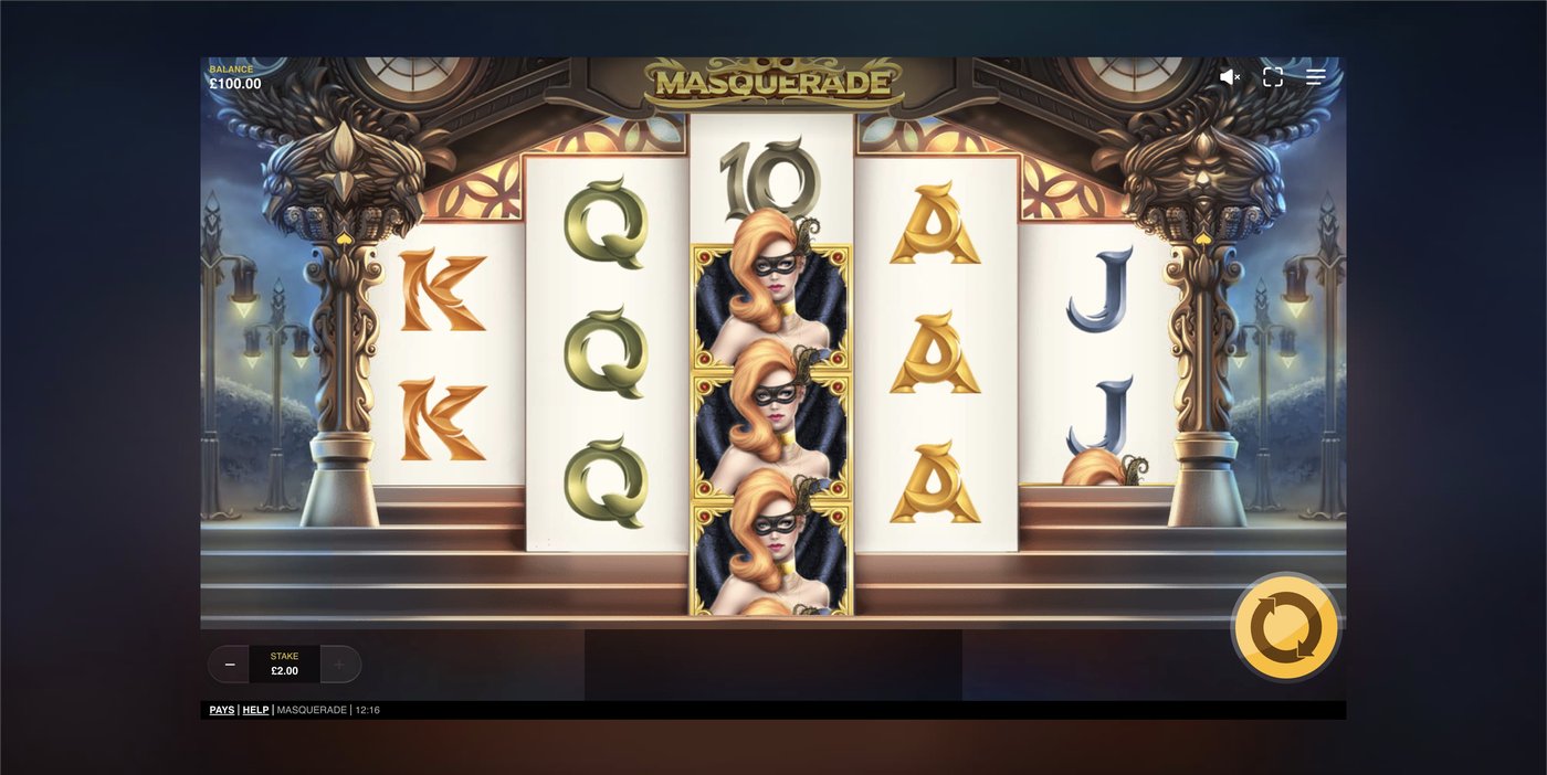 Masquerade: image of main menu
