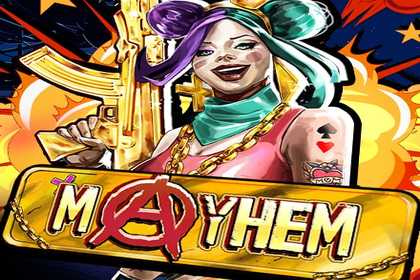 Mayhem Online Slot Logo