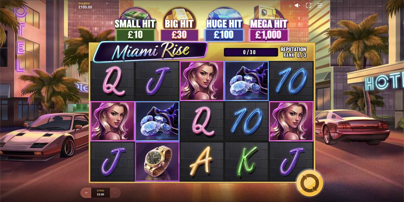 Miami Rise: image of main menu