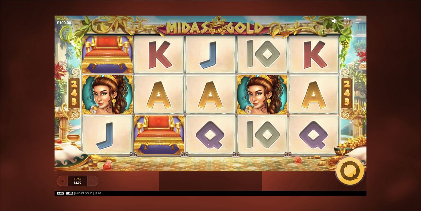 Midas Gold: image of main menu