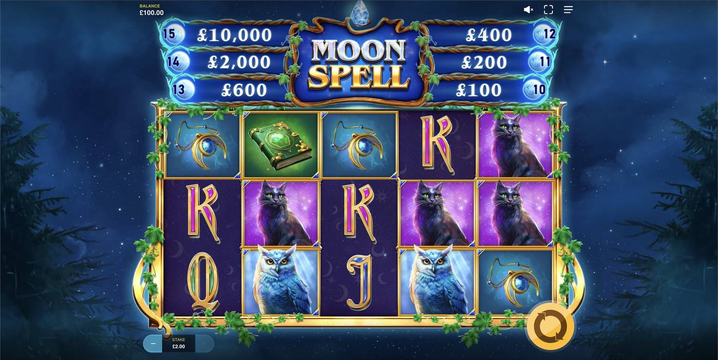 Moon Spell: image of main menu