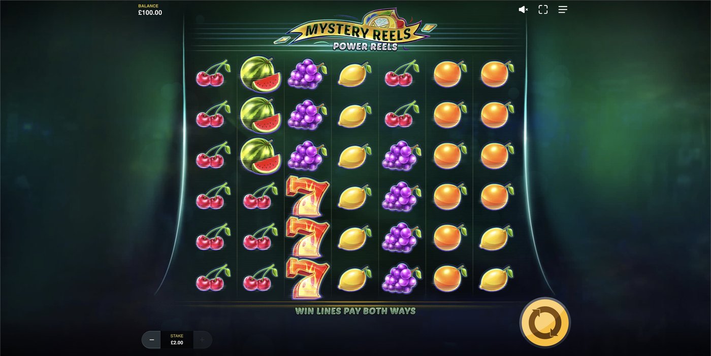 Mystery Reels Power Reels: image of main menu