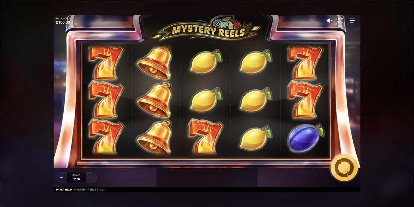 Mystery Reels: image of main menu
