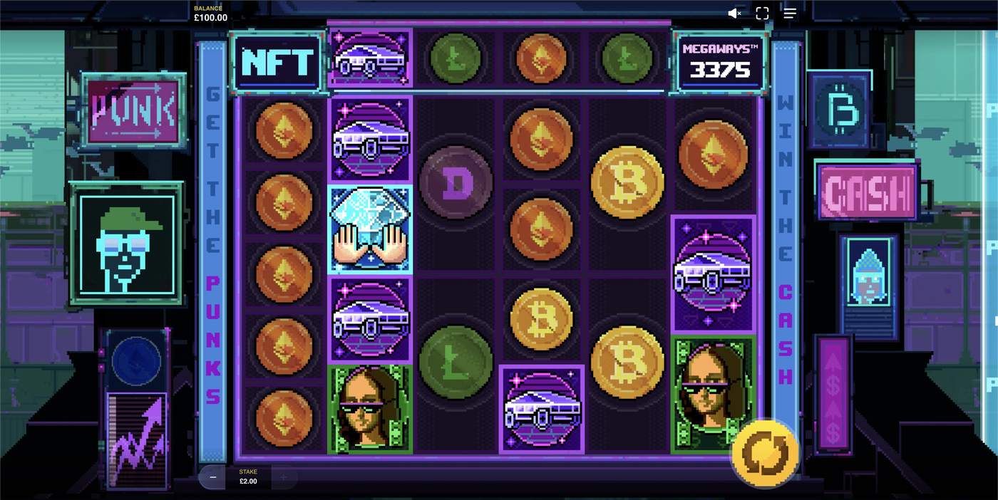 NFT Megaways: image of main menu