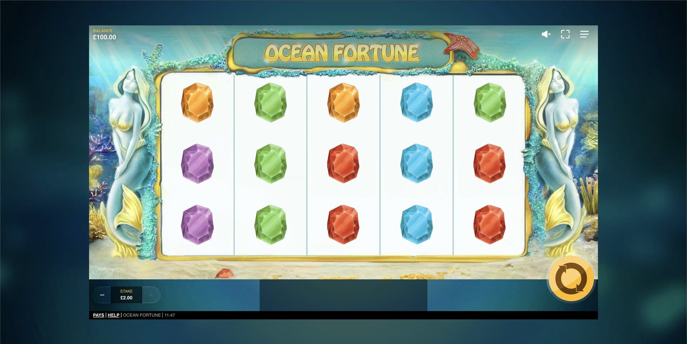 Ocean Fortune: image of main menu