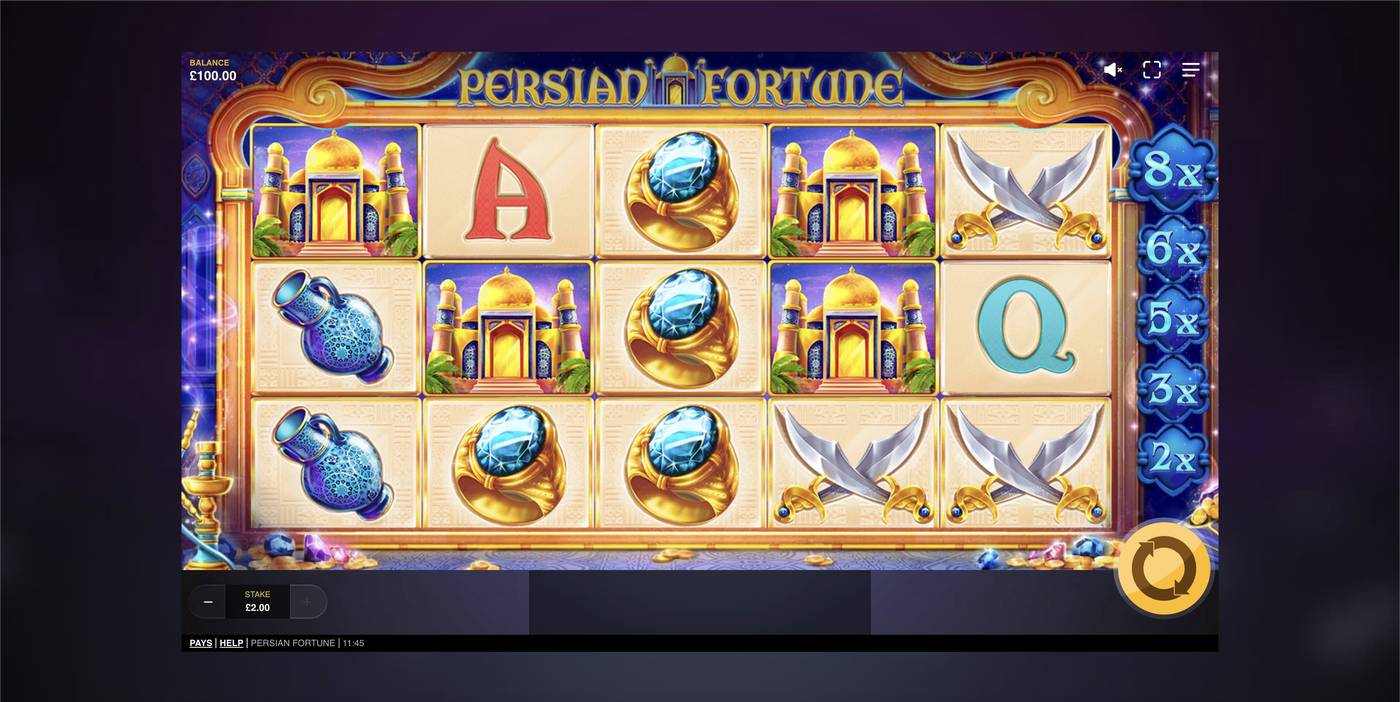 Persian Fortune: image of main menu