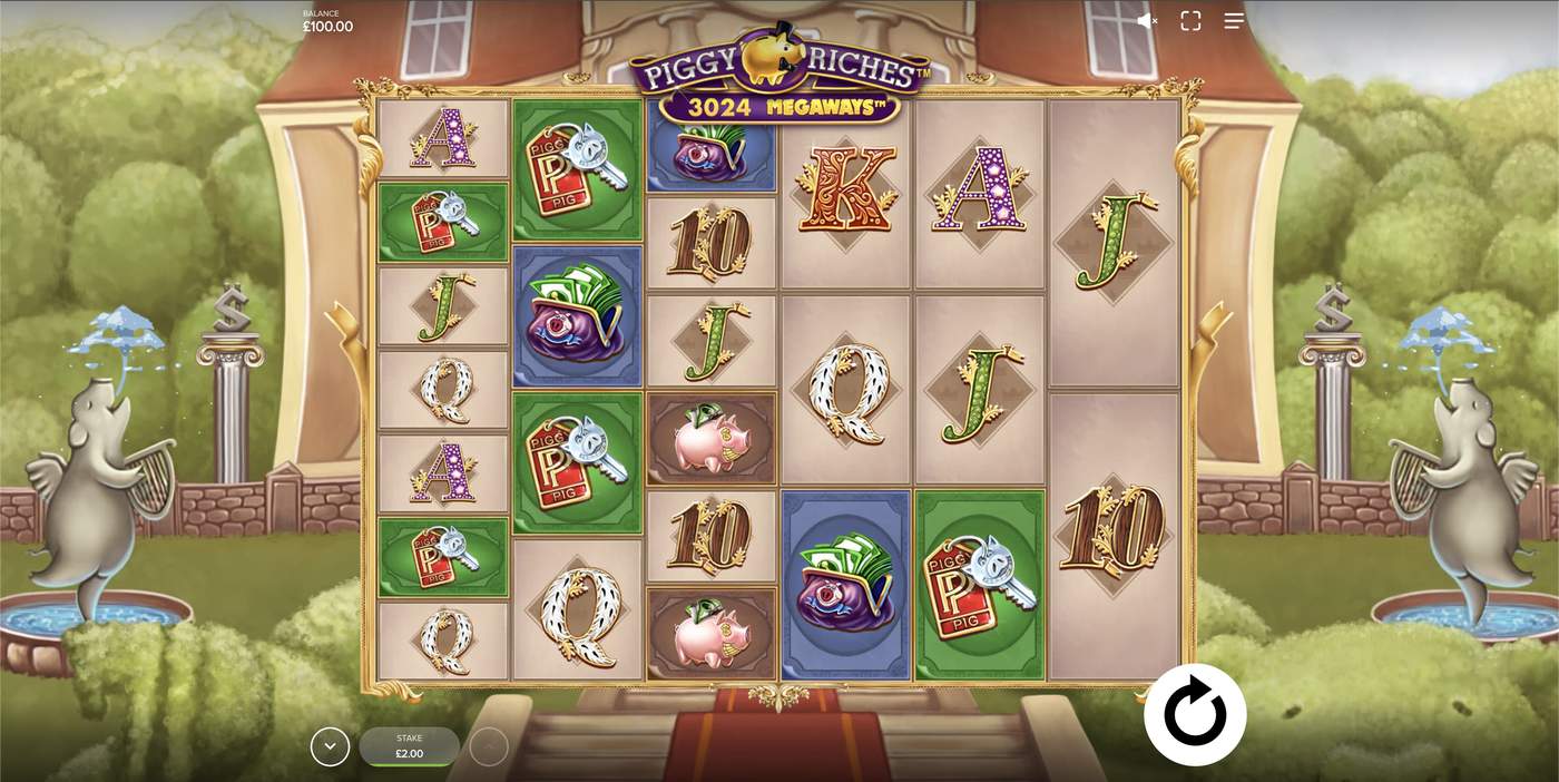 Piggy Riches Megaways: image of main menu