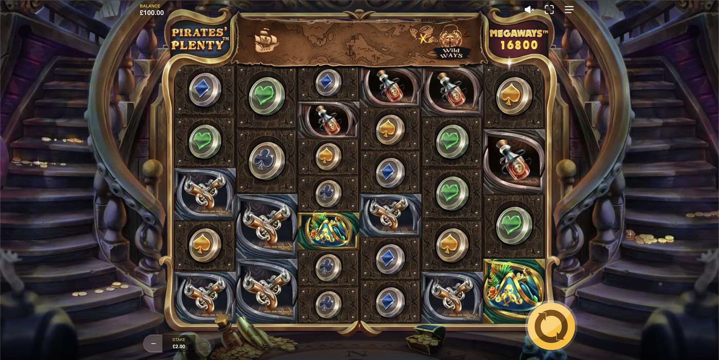 Pirates Plenty Megaways: image of main menu