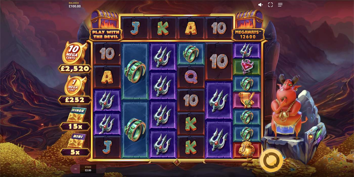 Play With the Devil Megaways: image of main menu