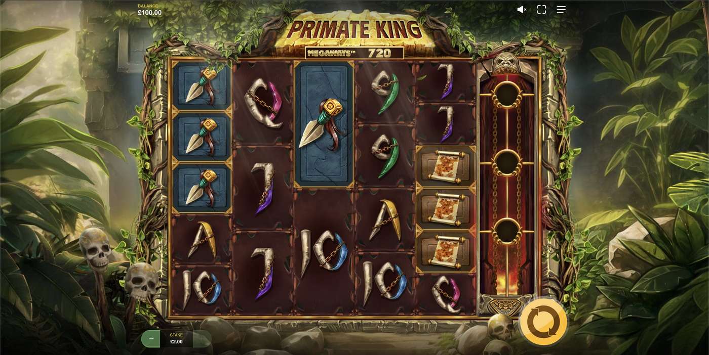 Primate King Megaways: image of main menu