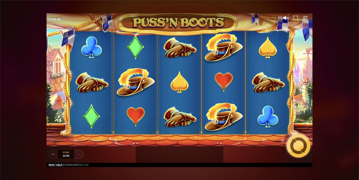 Puss'n Boots: image of main menu