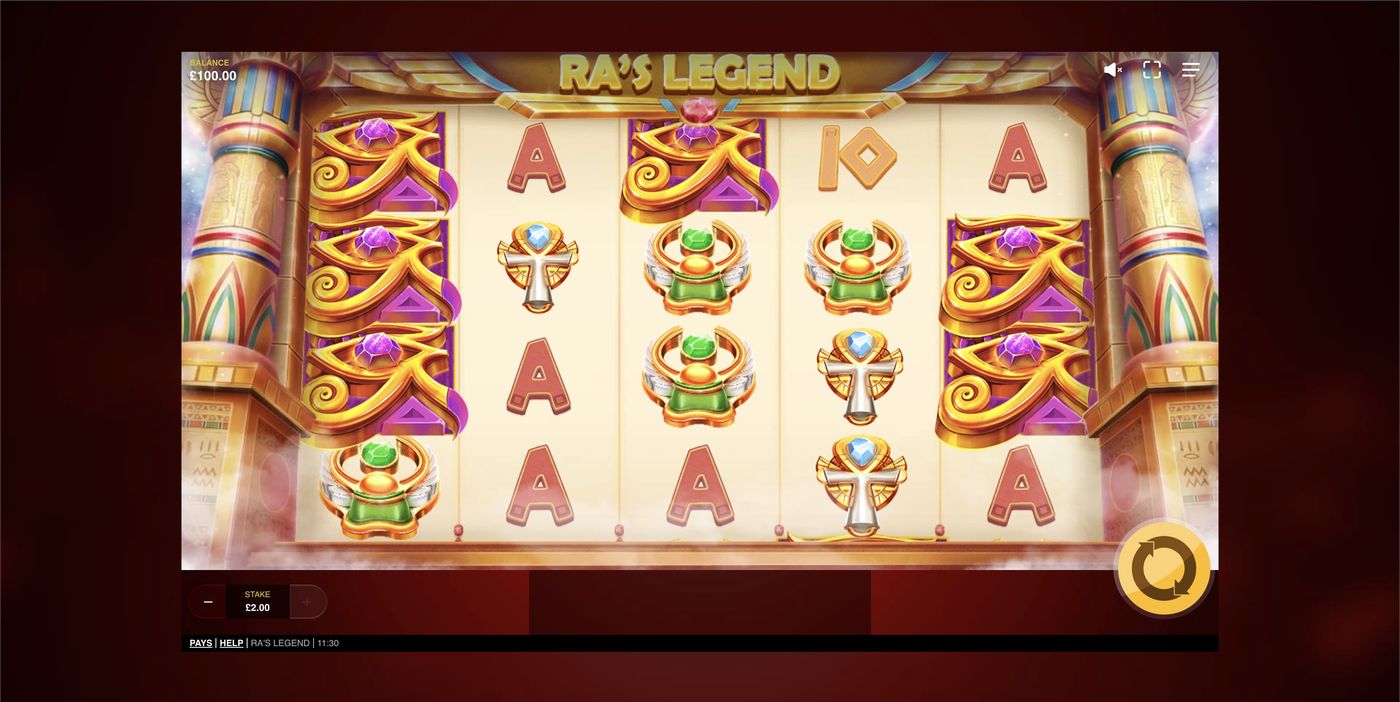 Ra's Legend: image of main menu