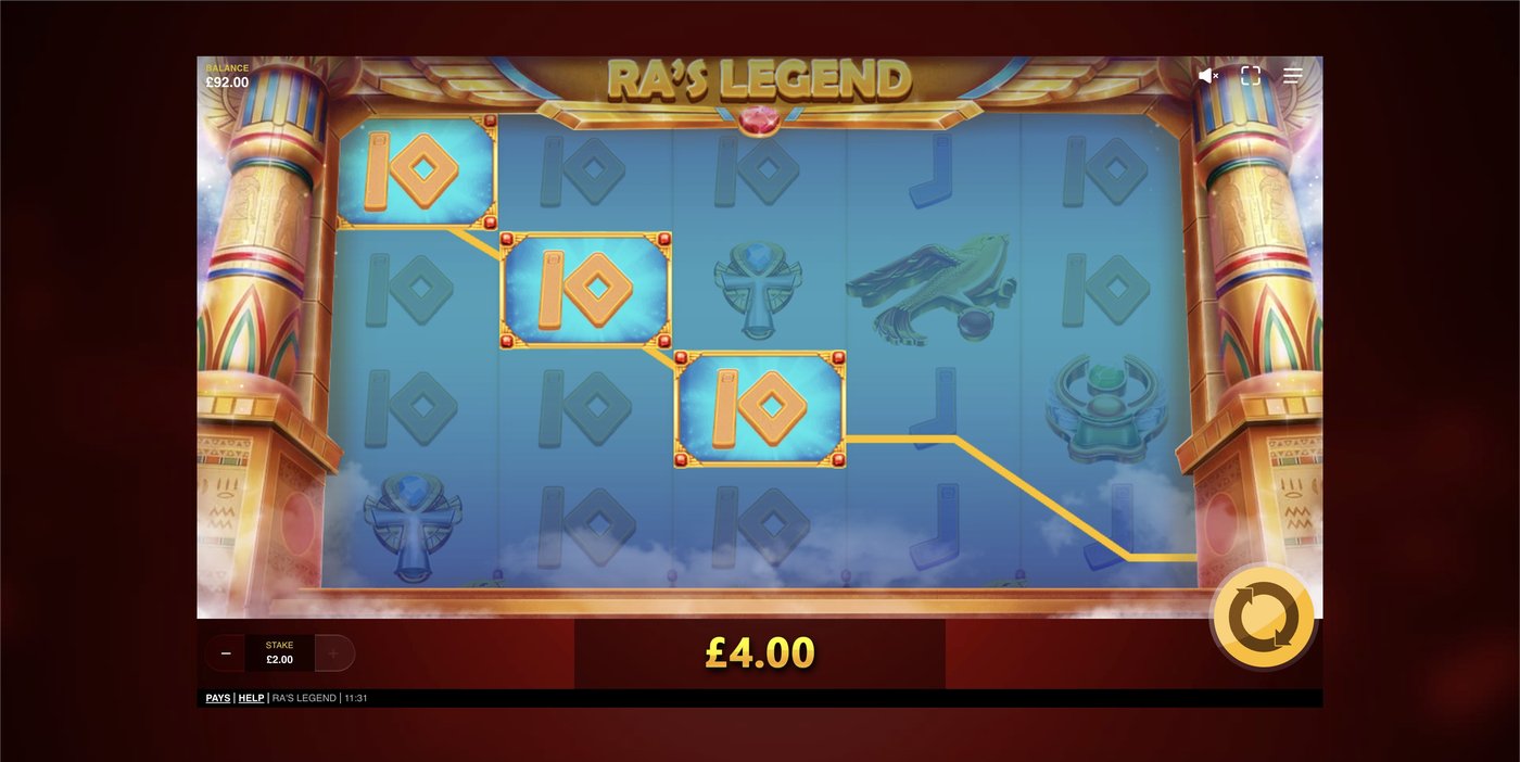 Ra's Legend: image of winning