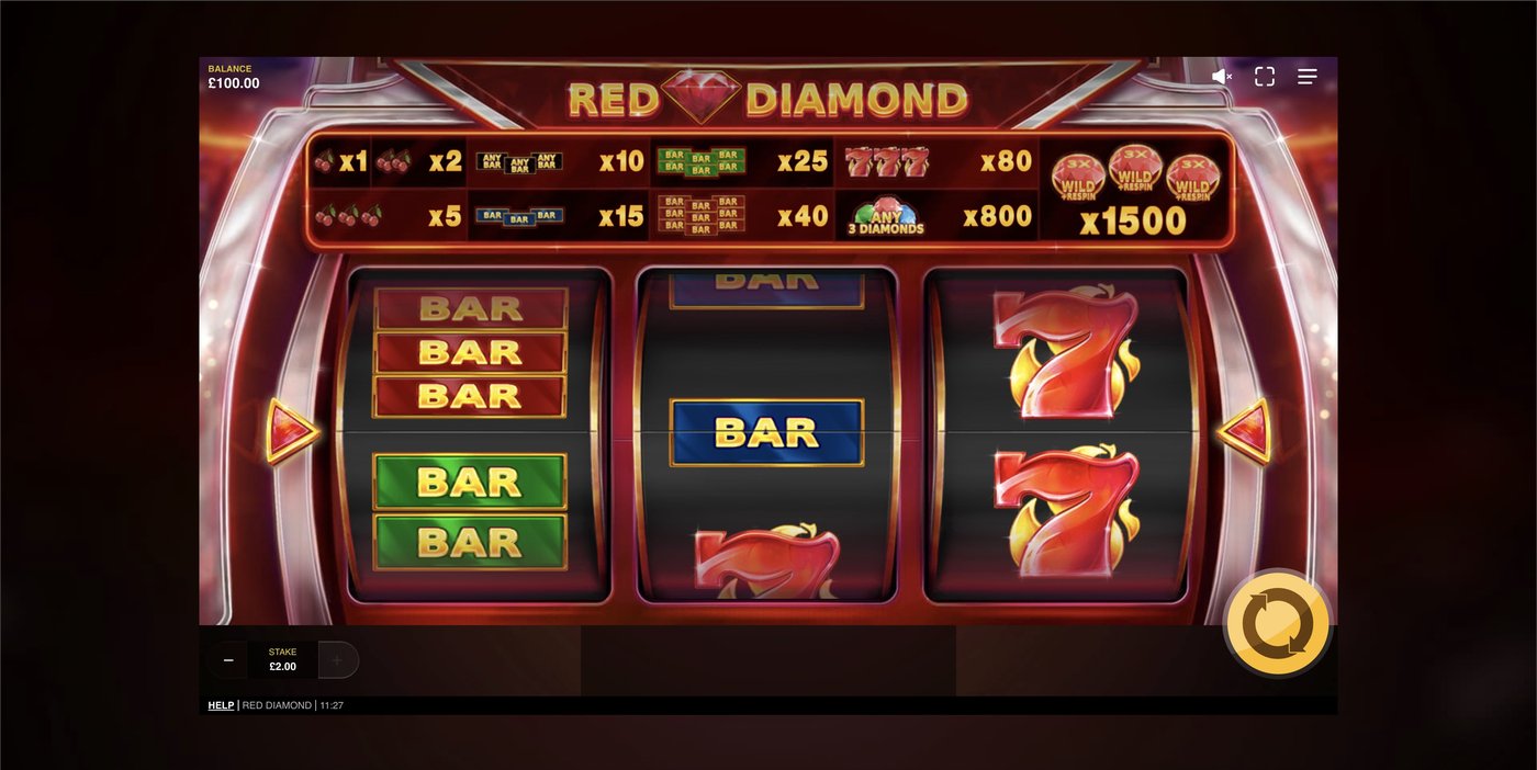 Red Diamond: image of main menu
