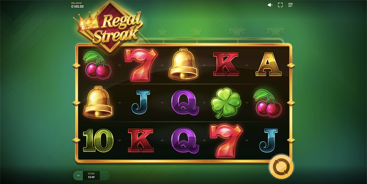 Regal Streak: image of main menu