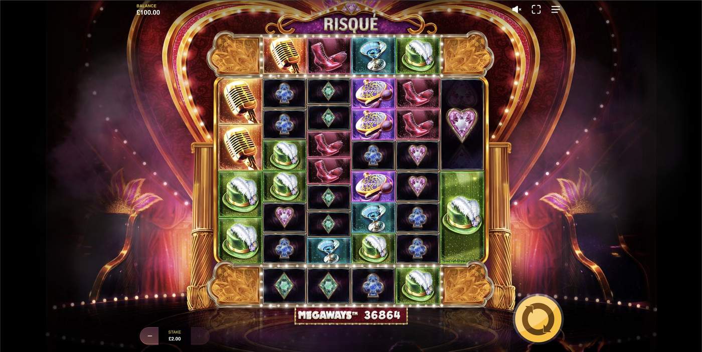 Risqué Megaways: image of main menu