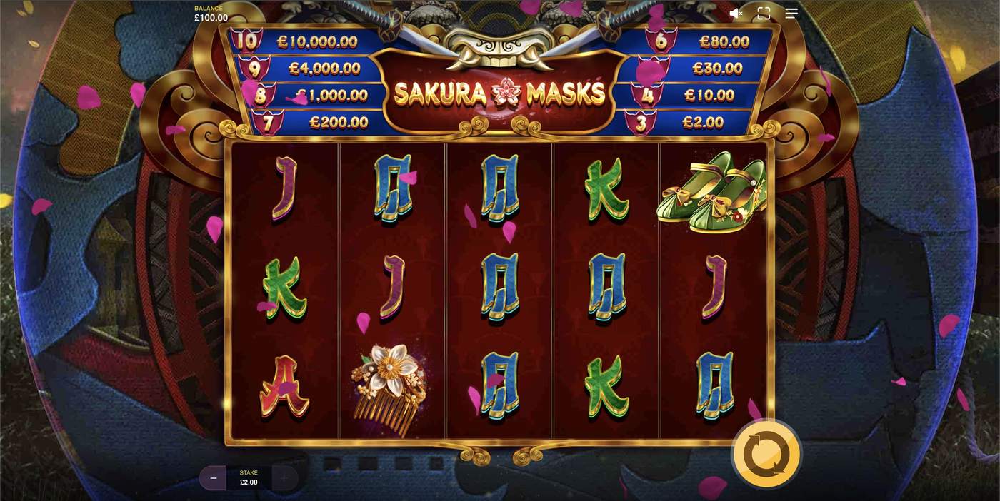 Sakura Masks: image of main menu