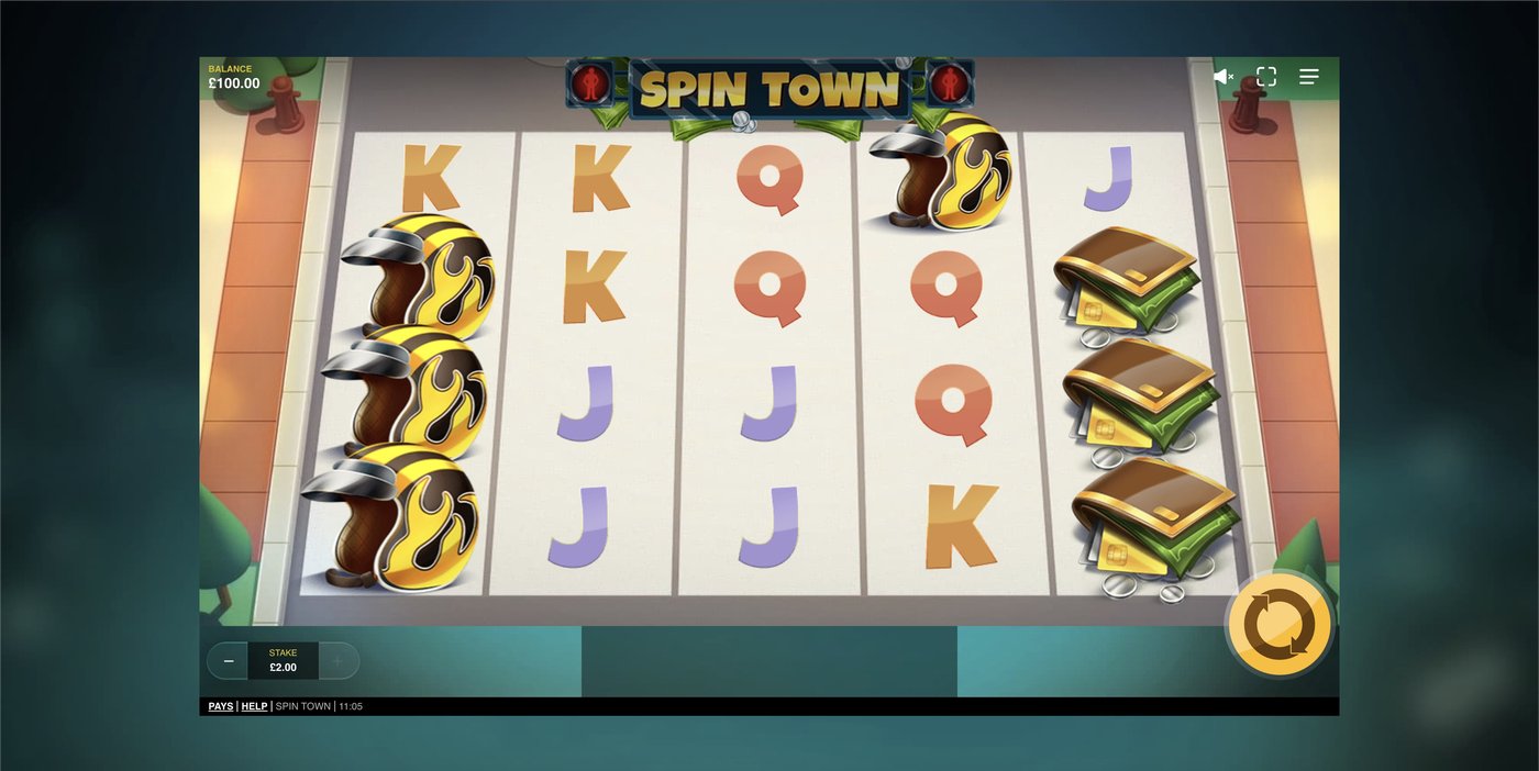 Spin Town: image of main menu