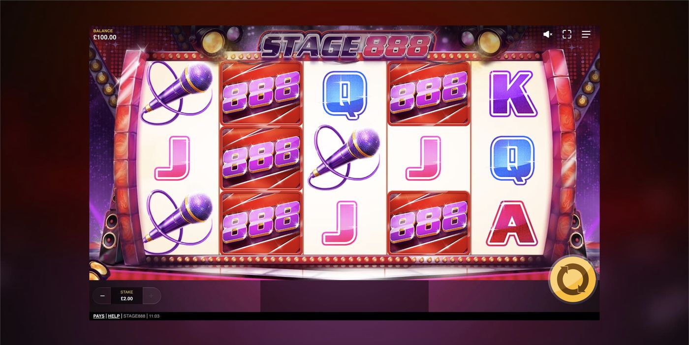 Stage 888: image of main menu