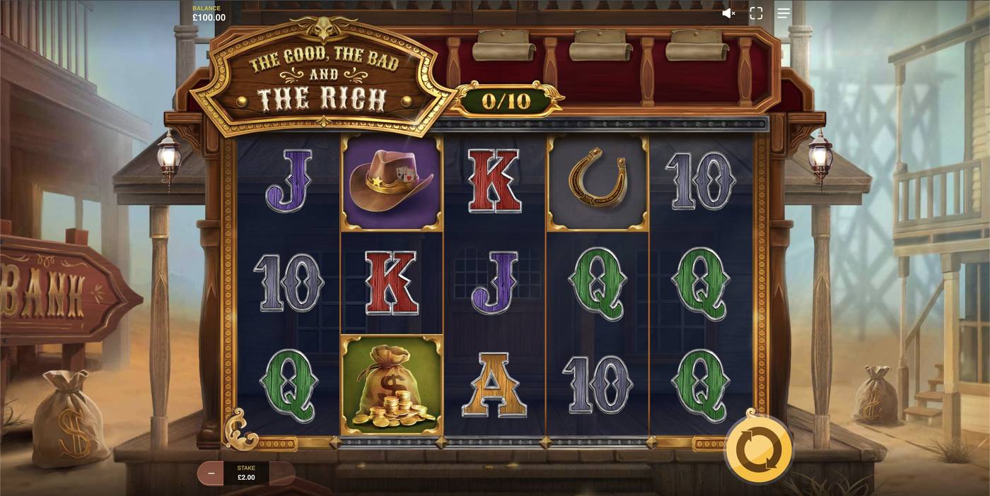 The Good, The Bad and The Rich: image of main menu