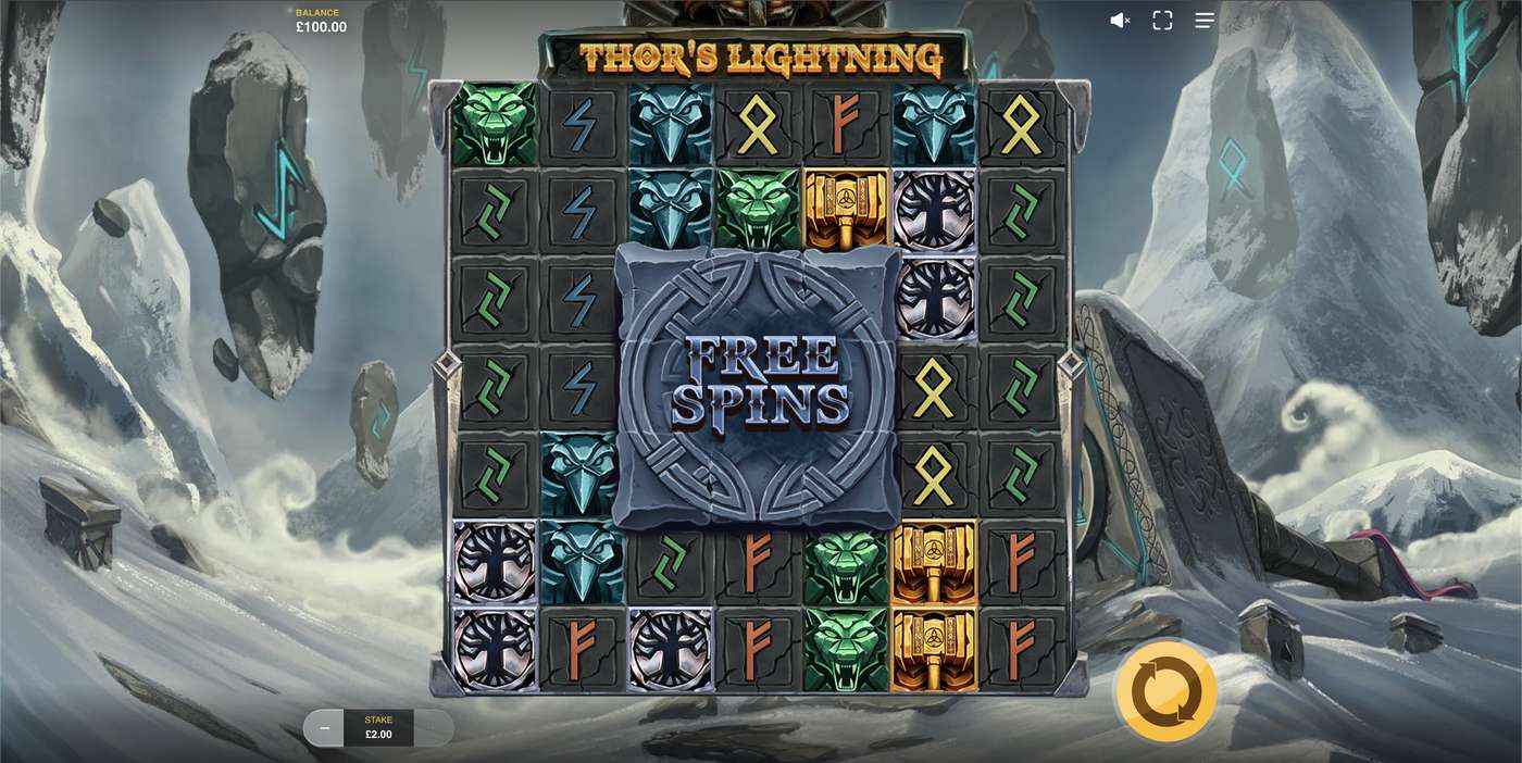 Thor's Lightning: image of main menu
