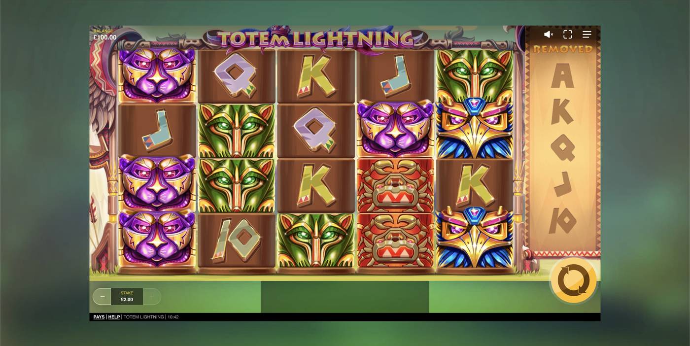 Totem Lightning: image of main menu