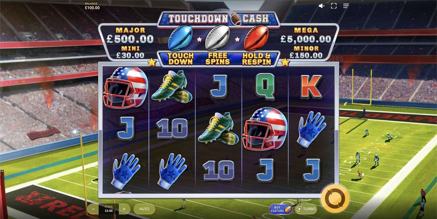 Touchdown Cash: image of main menu