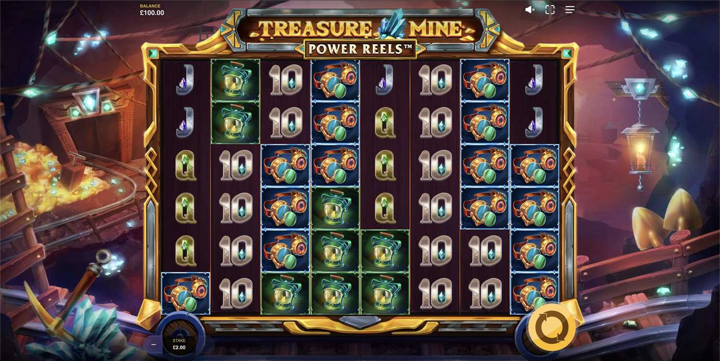 Treasure Mine Power Reels: image of main menu