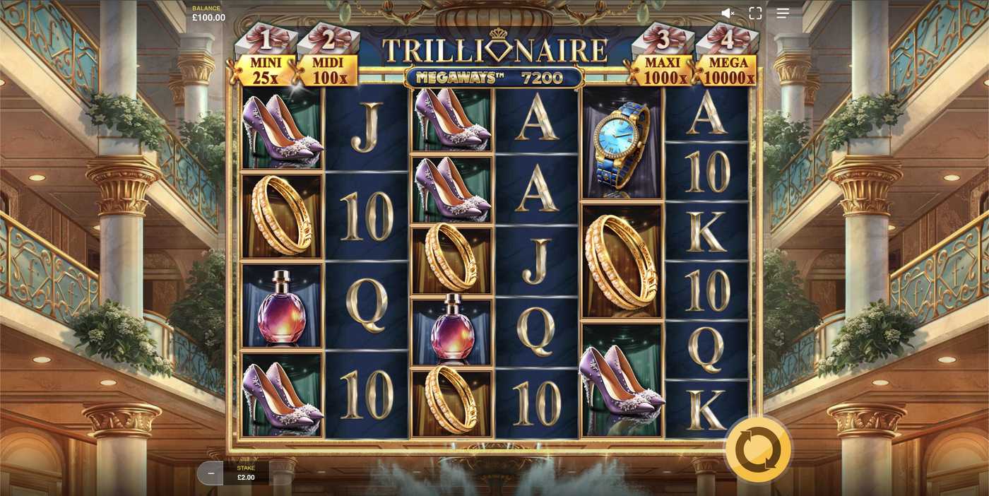 Trillionaire MegaWays: image of main menu