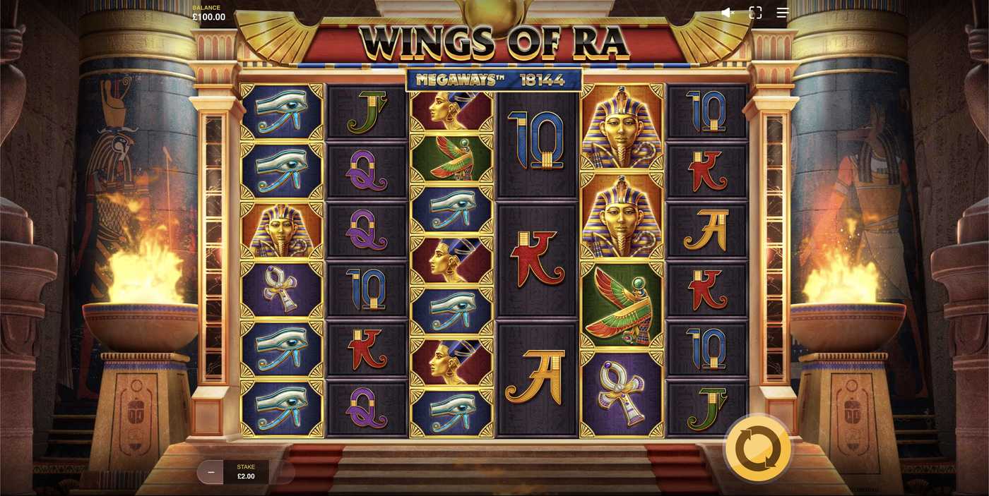 Wings Of Ra Megaways: image of main menu