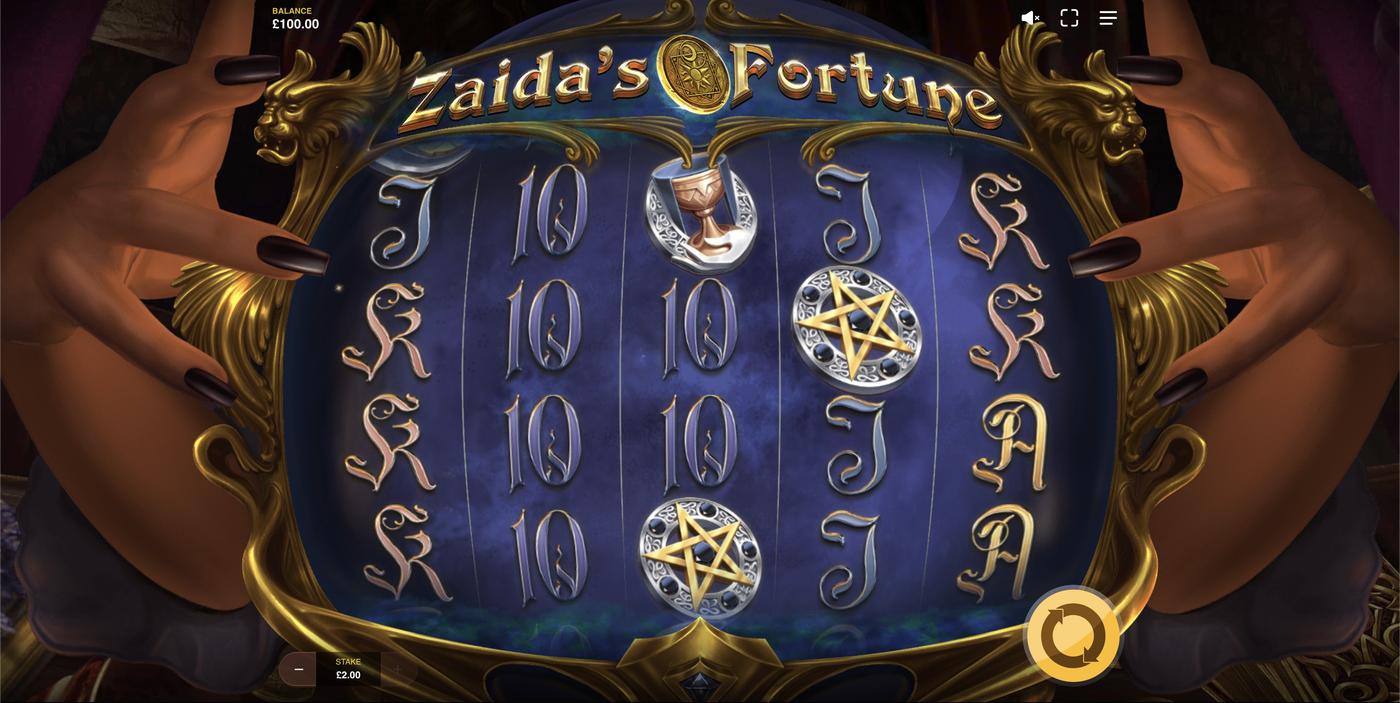 Zaida's Fortune: image of main menu