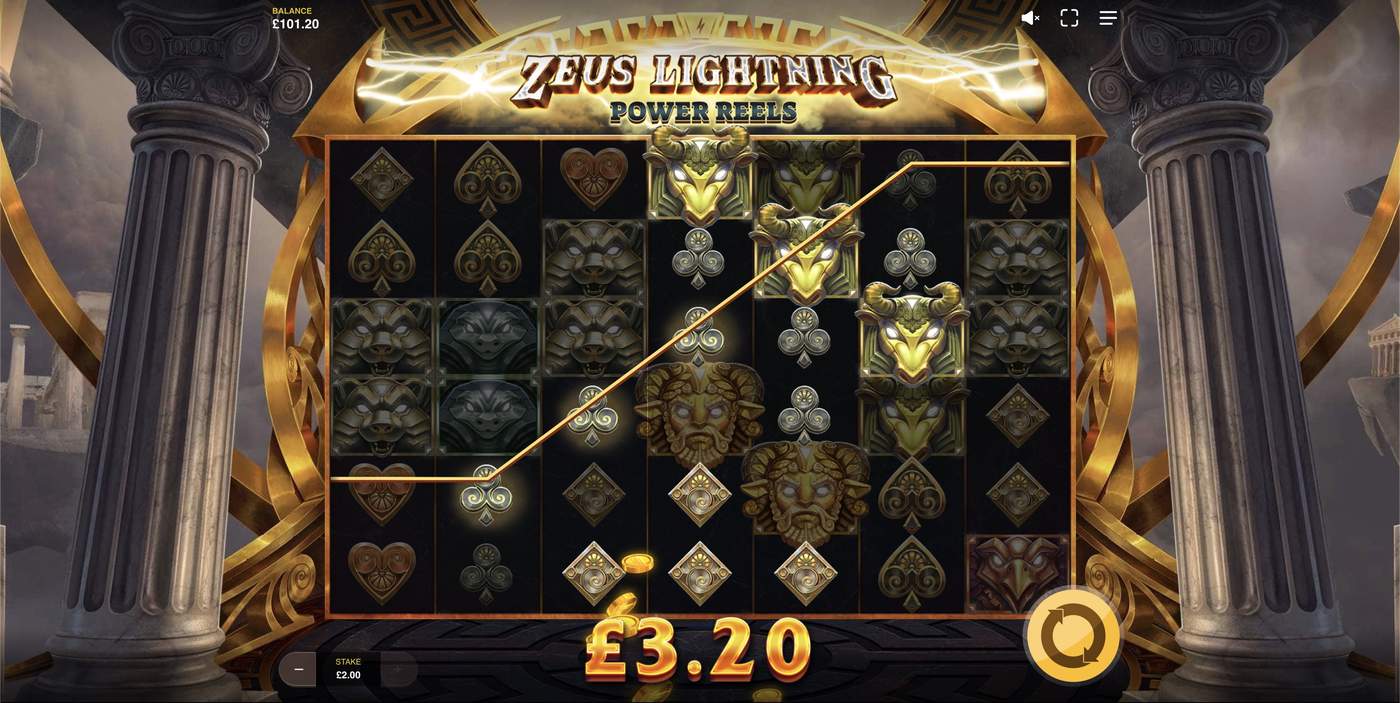 Zeus Lightning Power Reels: image of winning